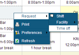 Time off requests